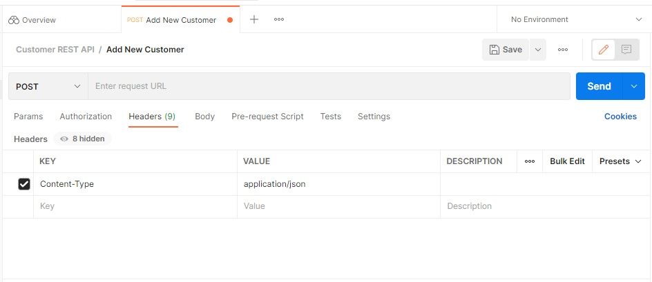 REST API post header