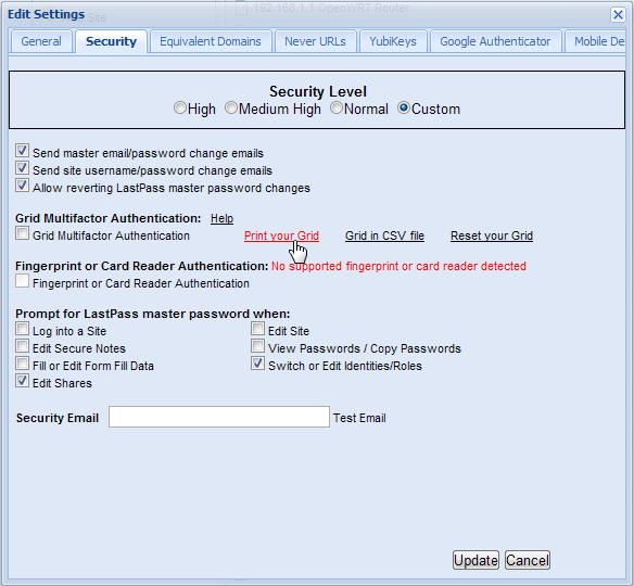 Просмотр сетки для печати