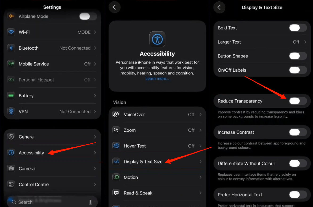 Desativar Liquid Glass no iOS 26