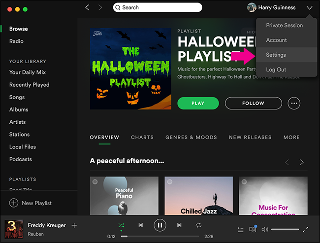 Кроссфейд в Spotify — как включить