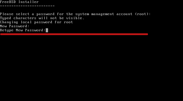 Запрос на выбор пароля root