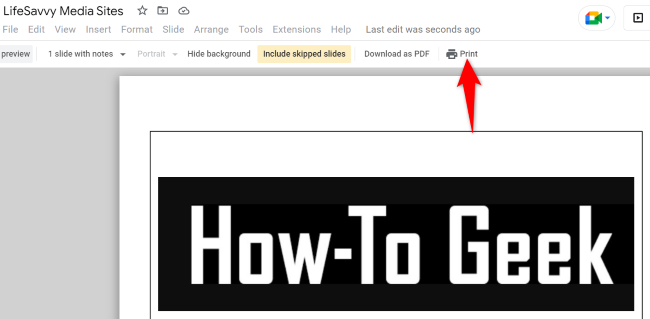 Панель предварительного просмотра с кнопкой «Печать» вверху.