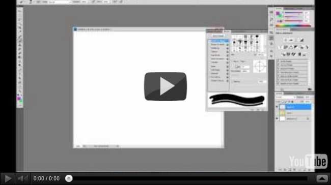 Обложка видео: демонстрация создания кисти и рисования