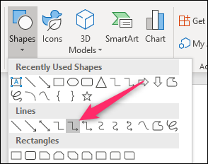 Наведение на маркеры фигуры для закрепления начала соединителя