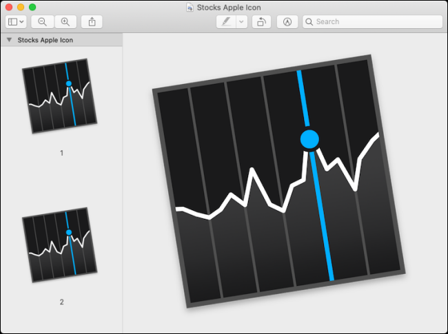 Сохраните оригинальную иконку из Preview в файл PNG