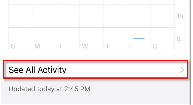 Нажмите Смотреть всю активность