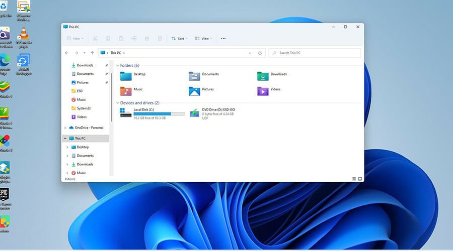 Диалоговое окно с настройками общего доступа в Windows