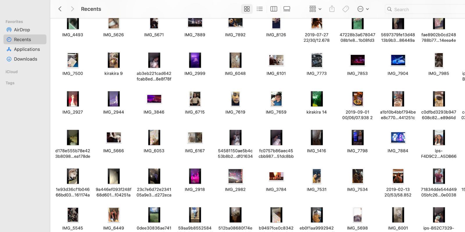 Окно Finder с боковой панелью