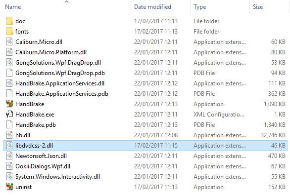 Интерфейс HandBrake при выборе источника и диска