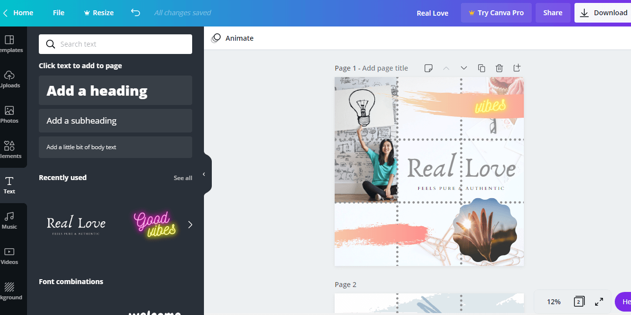 create image puzzle on Canva