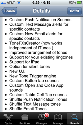 Icono de ToneFXs en iOS