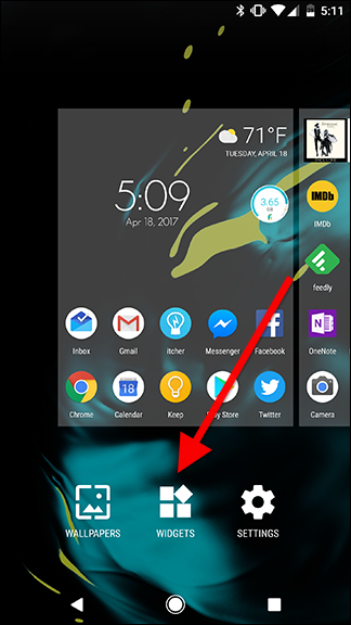 Добавление виджета на главный экран Android