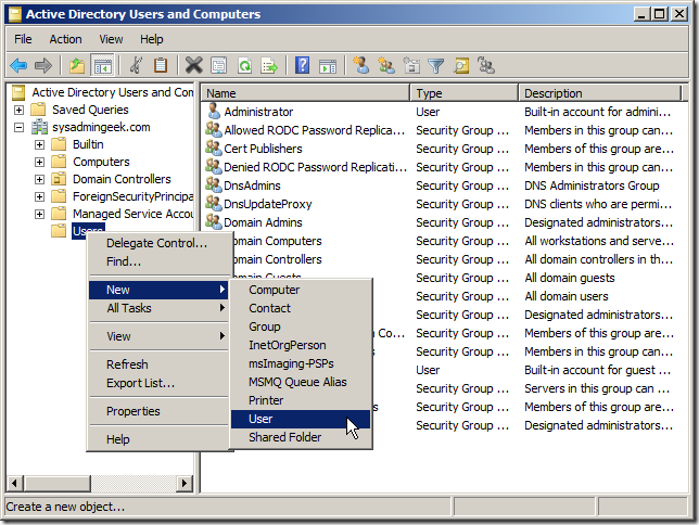 Créer un utilisateur Active Directory — Guide rapide