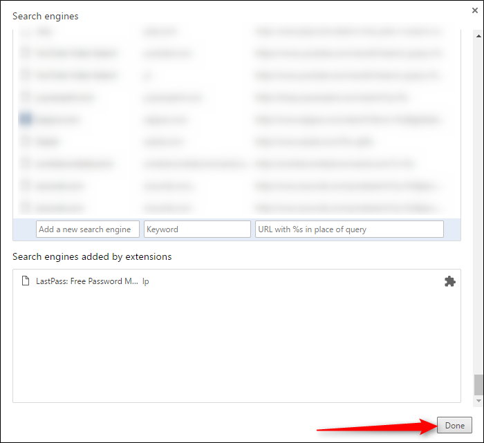 Подтверждение добавления новой поисковой системы