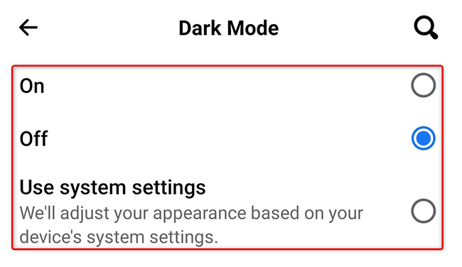 Заставьте приложение Facebook использовать тёмную тему на Android.