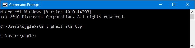 Открытие папки автозагрузки Windows