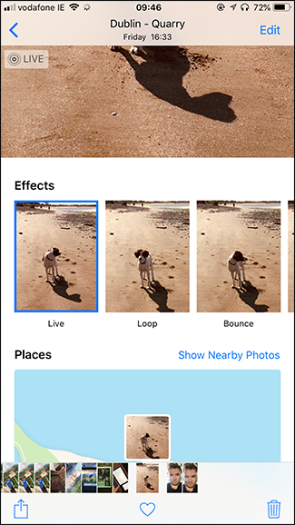 Выбор эффектов: Loop, Bounce, Long Exposure