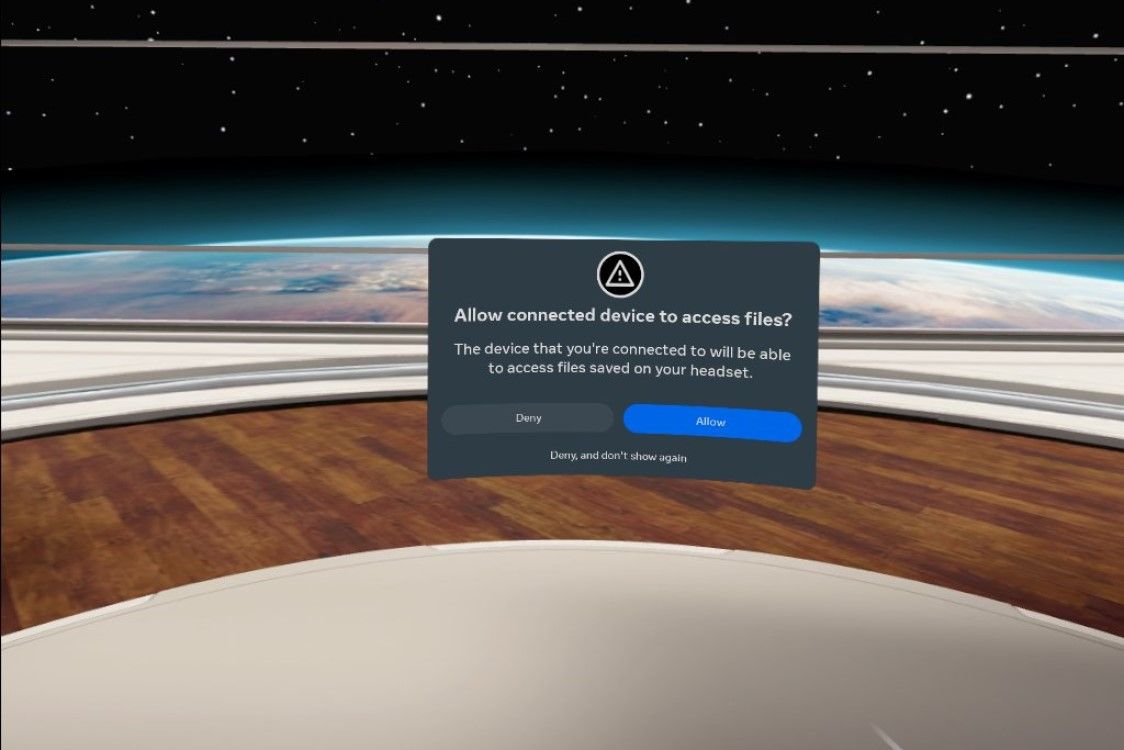 Разрешить доступ к файлам на Meta Quest 2