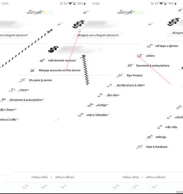 Переключение аккаунта в Play Маркет