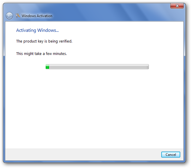 Подтверждение активации