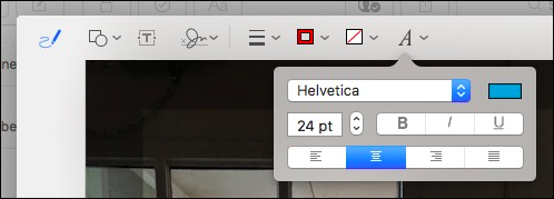 Изображение: настройки текста — шрифт, размер, цвет