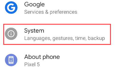 выберите систему