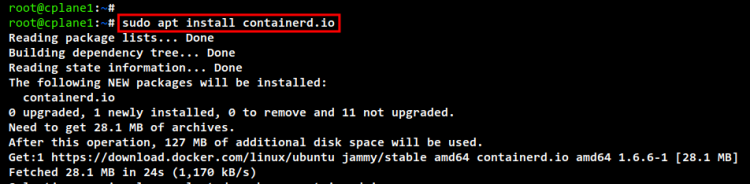 Установка containerd.io