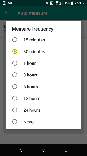BatON: настройка частоты автоматических проверок заряда