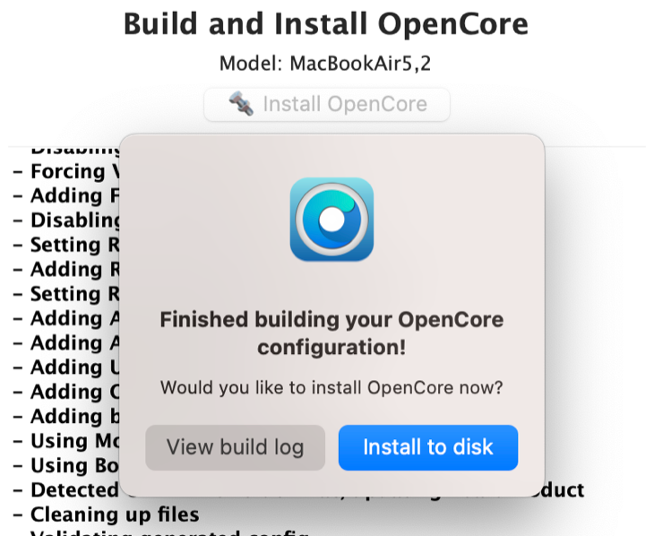 Собрать и установить OpenCore на установочный диск
