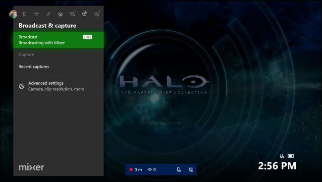Оверлей трансляции Mixer на Xbox One