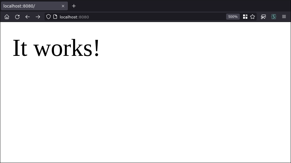 Скриншот: запущенное примерное Node.js-приложение
