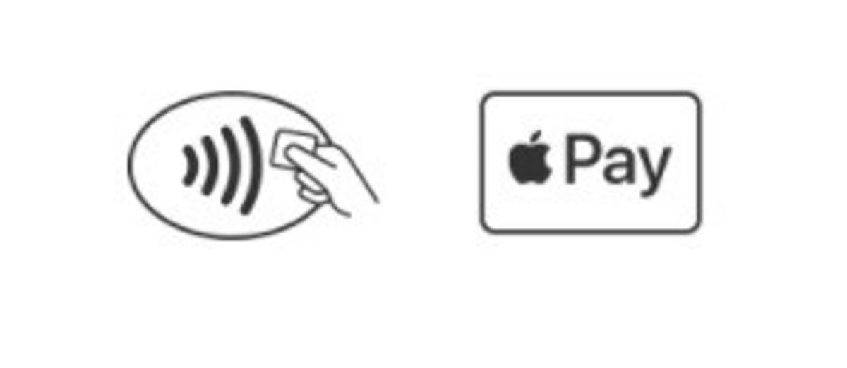 Логотипы Apple Pay и бесконтактной оплаты.