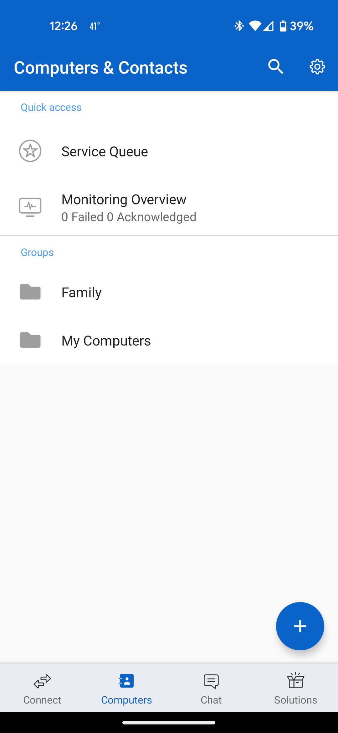 The main page of TeamViewer Remote Control
