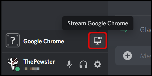 Stream Button in Discord