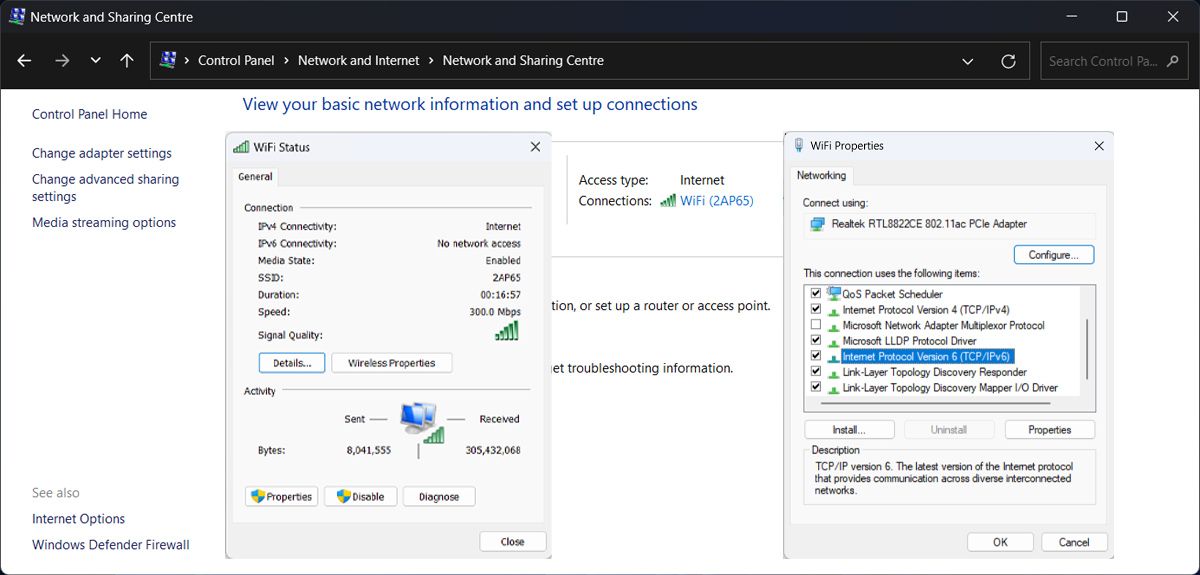 Сетевые параметры Windows 11