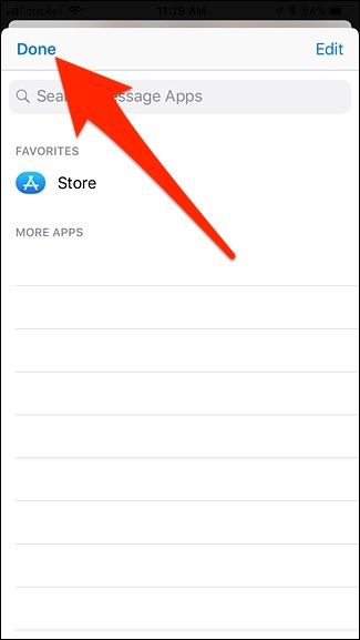 Возврат в разговор — кнопка «Готово» сверху