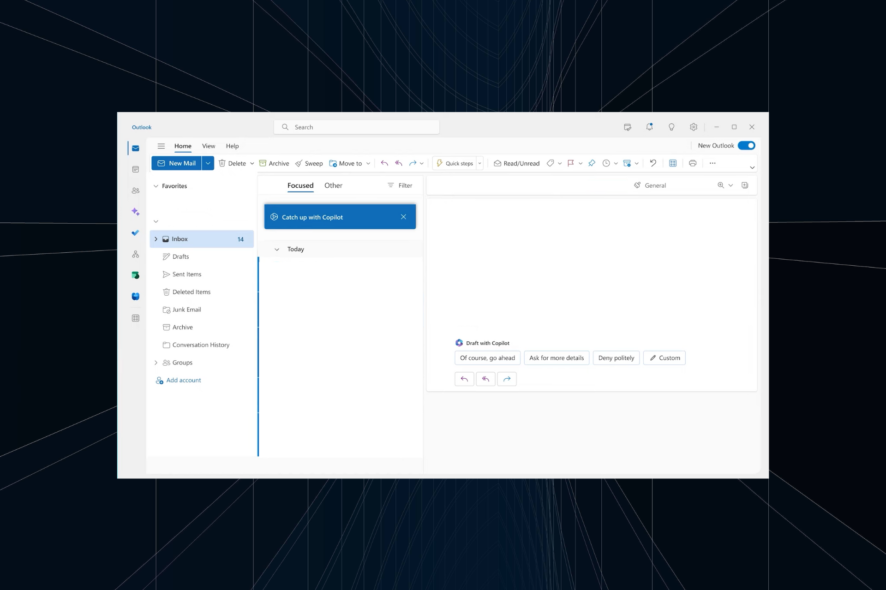 Как включить Copilot в Outlook