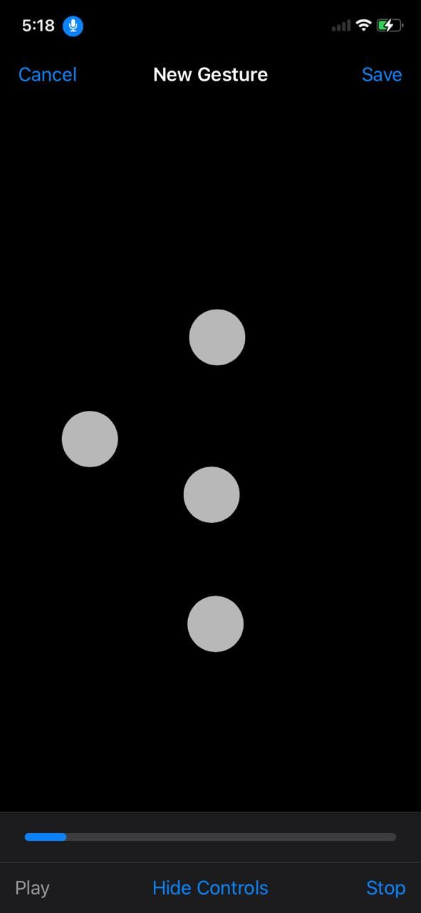 Визуализация последовательности нажатий для разблокировки