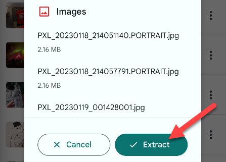 Кнопка «Извлечь» в менеджере