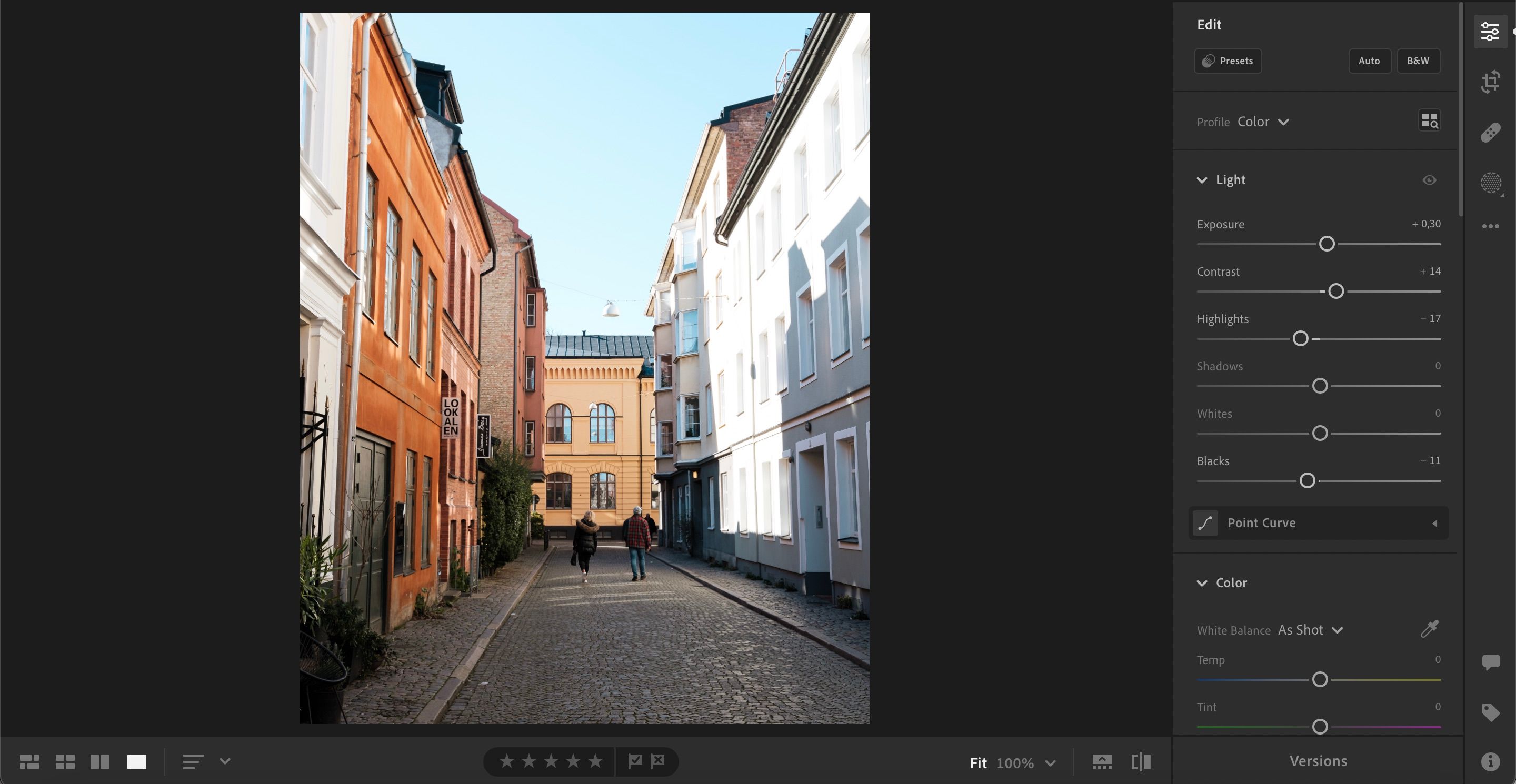 Скриншот вкладки Presets в Lightroom Creative Cloud