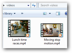Структура архива Facebook: папка с видео