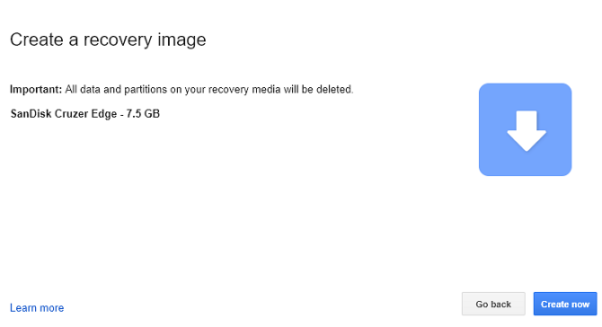 chromebook recovery usb create