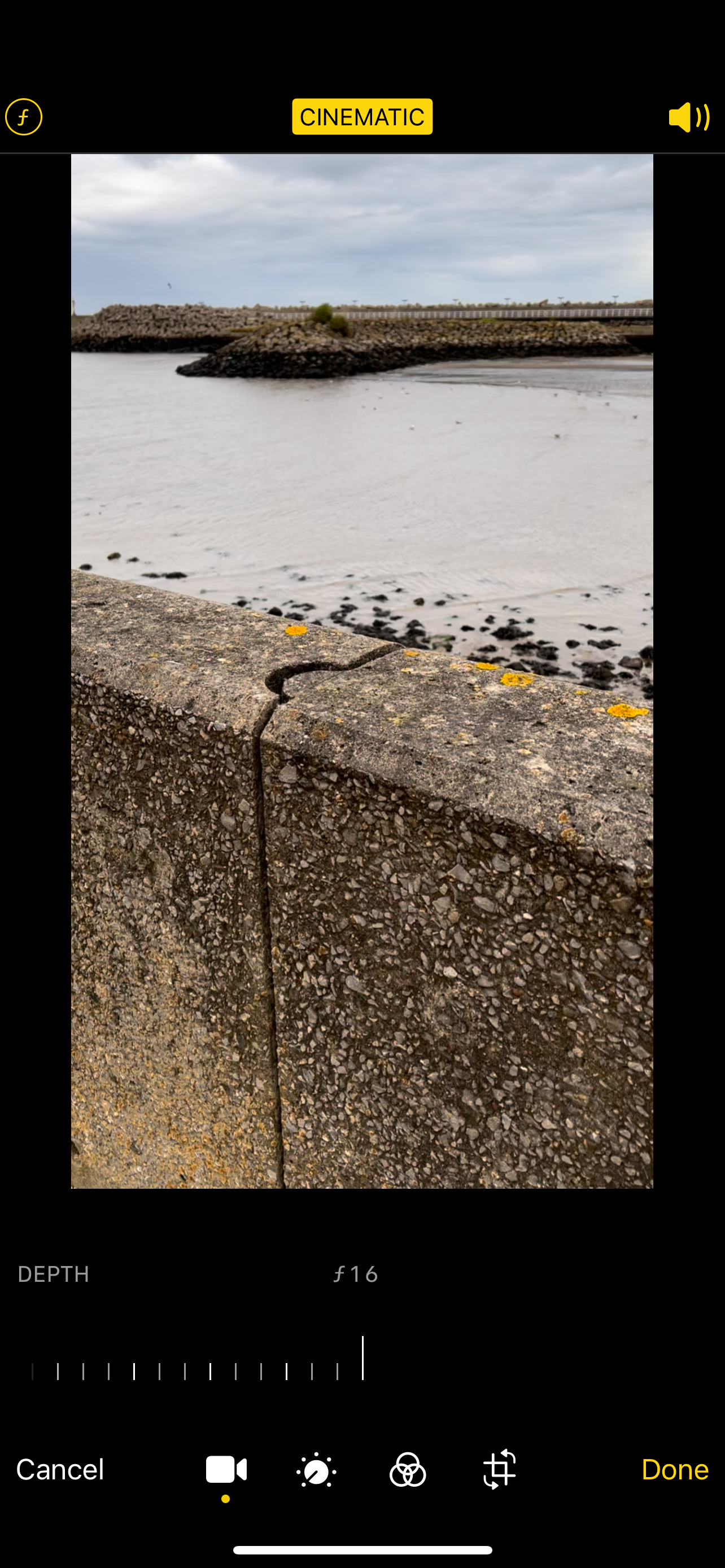 Cinematic mode After Depth of Field Edit