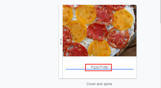 Добавьте заголовок на обложке.