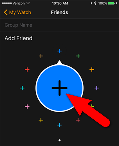Пустой круг друзей с иконкой добавления