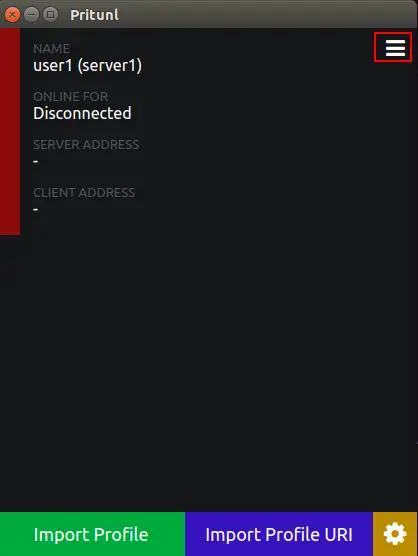 Pritunl Client импорт профиля
