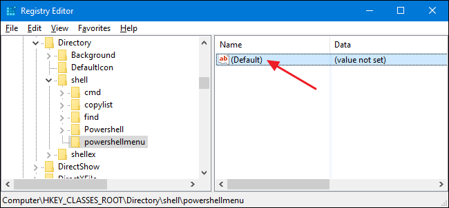 Установка отображаемого имени команды в реестре
