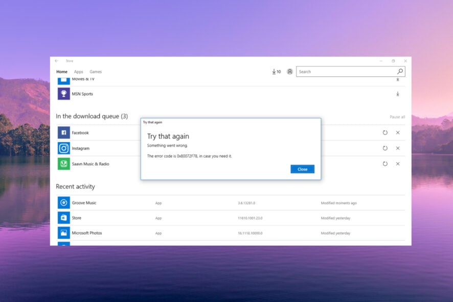 Microsoft Store エラー 0x80072f78 を完全に解決する方法