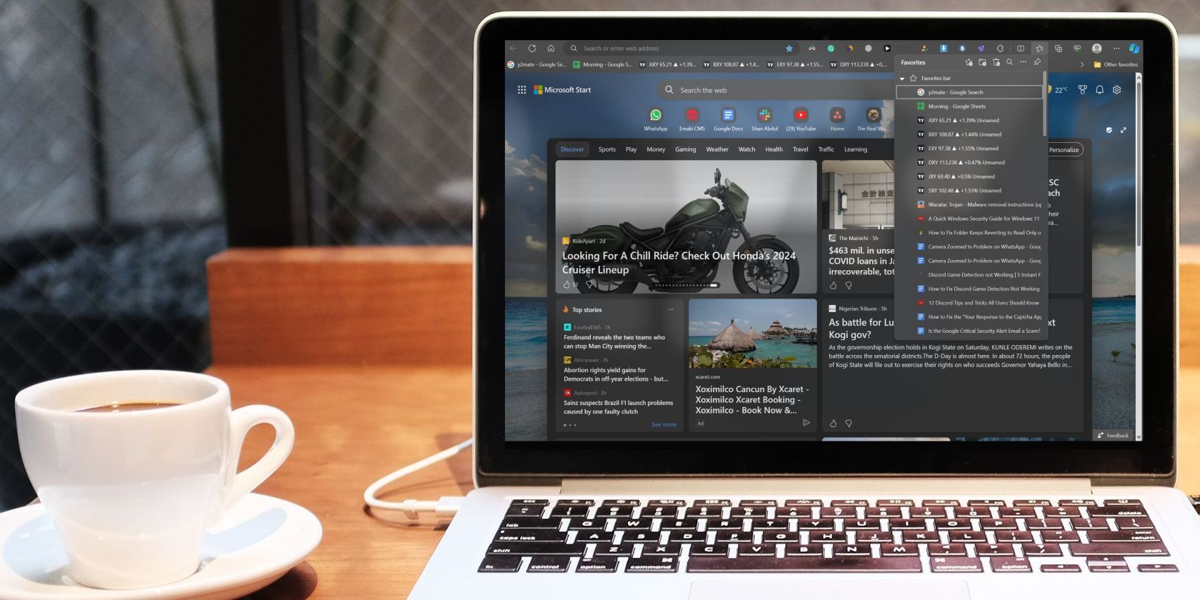 Восстановить удалённые закладки в Edge
