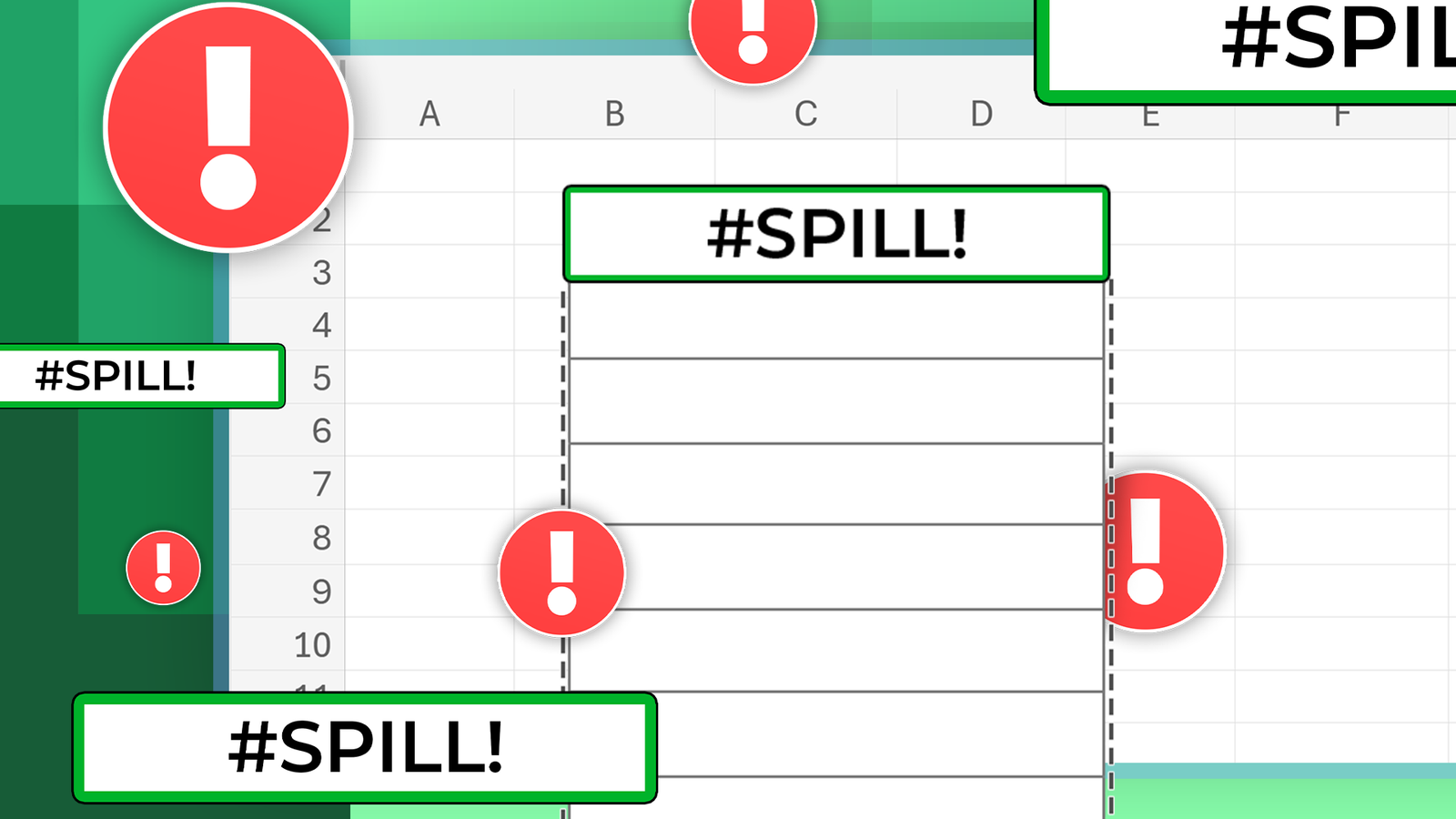 Ошибка #SPILL! в Excel: 5 быстрых исправлений